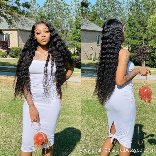 Cuticle Aligned Wholesale Brazilian 100% Human Swiss HD Transparent Pre- plucked Lace Front Virgin Hair Wigs for Black Women